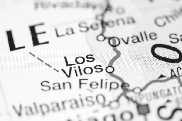 Los Vilos. Chile on a map — 스톡 사진