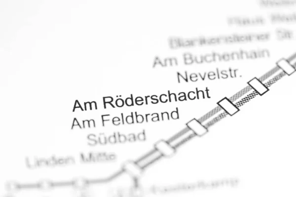 我是Roderschacht车站 Bochum Metro map. — 图库照片