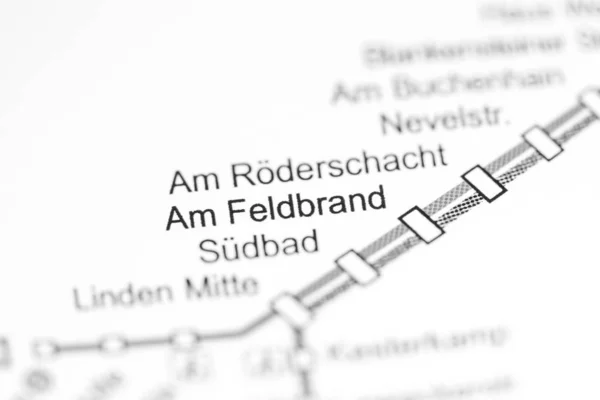 フェルドブランド駅ですボチュムメトロ地図. — ストック写真