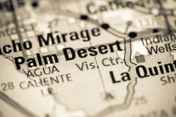 Palm Desert. California. USA on a map — 스톡 사진