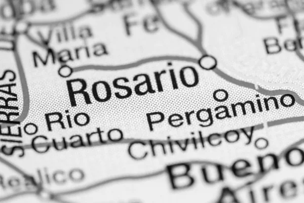Rosario. Argentina sobre um mapa — Fotografia de Stock