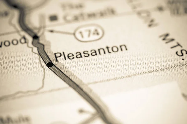 Pleasanton. New Mexico. USA on a map — ストック写真