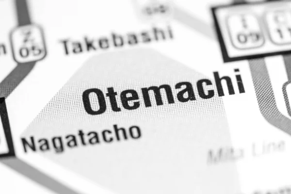 Nishishinjukugochome Station. Tokyo Metro map. Stock Photo by