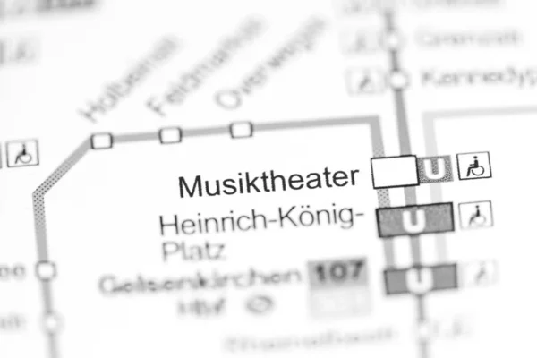 Musiktheater Station. Bochum Metro map. — Stockfoto