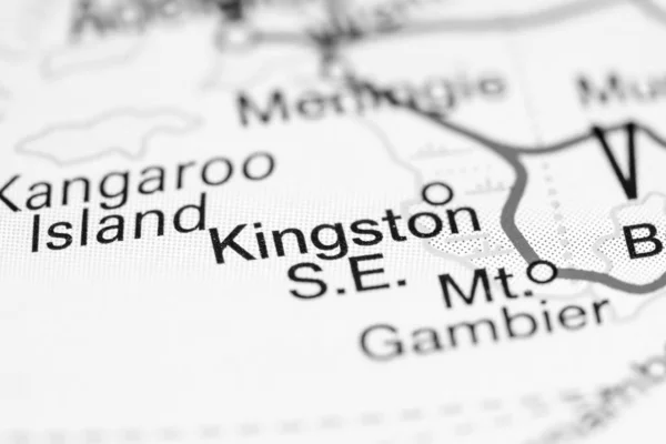 Kingston. Australia su una mappa — Foto Stock
