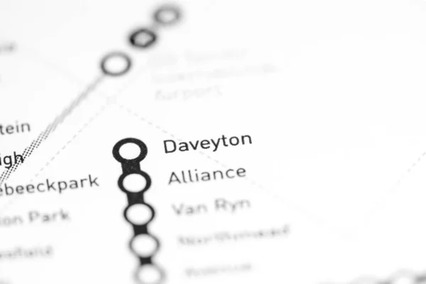 デイビトン駅ヨハネスブルグ・メトロ地図. — ストック写真