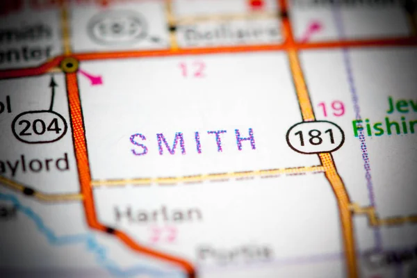 Smith. Kansas. USA on a map — 스톡 사진