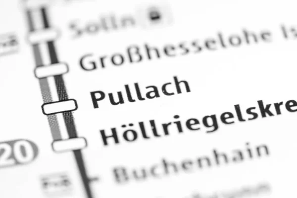 Pullach-stationen. Karta över tunnelbanan i München. — Stockfoto