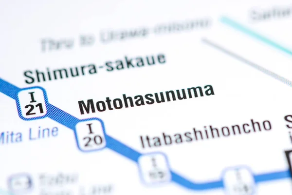 Chikatetsuakatsuka Station. Tokyo Metro map. — Stock Photo