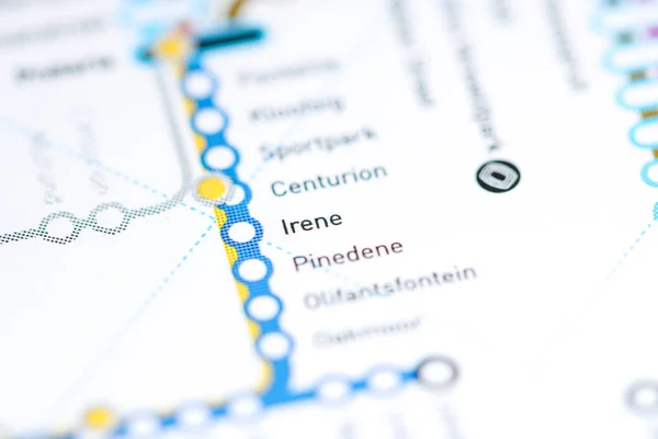 Estación Irene. Mapa del metro de Johannesburgo . —  Fotos de Stock