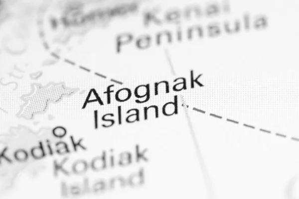 Isla Afognak. EEUU en un mapa — Foto de Stock