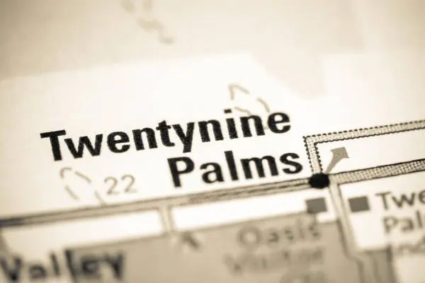 Twentynine Palms. California. USA on a map — 스톡 사진