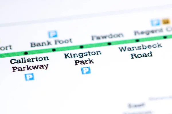 Kingston Park Station. Newcastle Metro map. — 스톡 사진