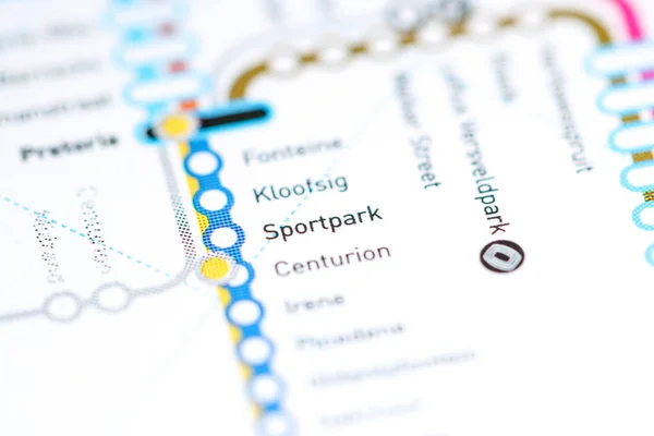 Sportpark Station. Johannesburg Metro map.
