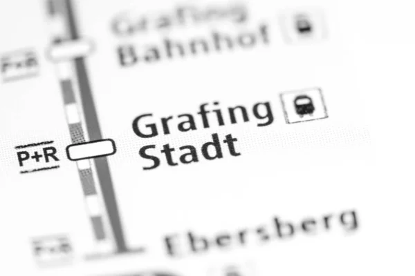 Grafing Stadt Station. Munich Metro map. — 스톡 사진