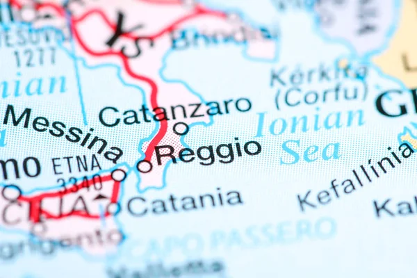 Reggio. Italy on a map — 스톡 사진