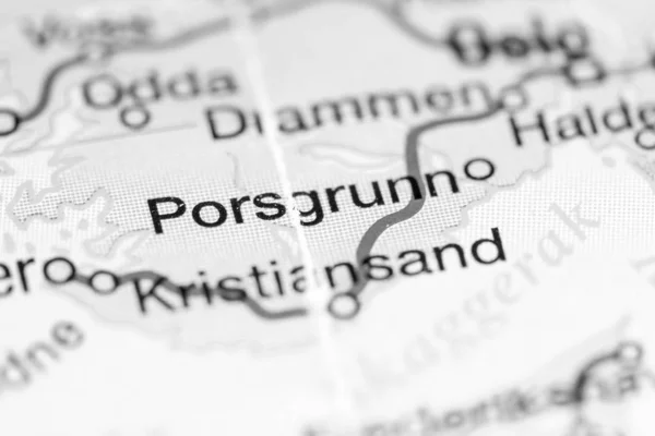 Porsgrunn, Sweden  on a map — Stock Photo, Image