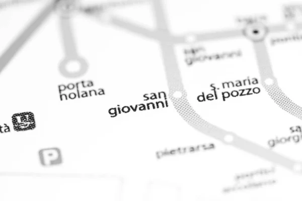 Stacja San Giovanni. Mapa metra w Neapol. — Zdjęcie stockowe