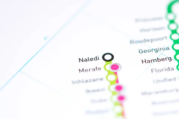 Naledi车站 约翰内斯堡地铁图. — 图库照片
