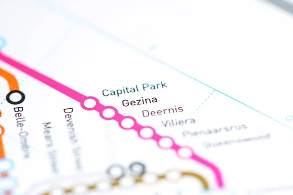 Gezina Station. Johannesburg Metro map.