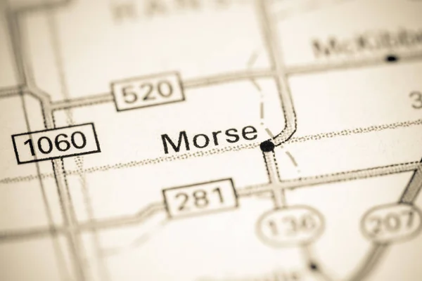 Morse. Texas. USA on a map — Stok fotoğraf