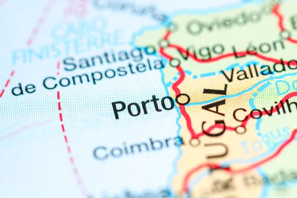 Porto ! République d'Irlande sur une carte — Photo