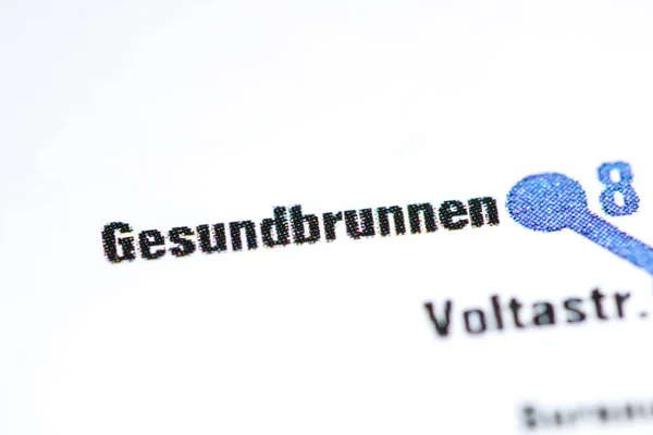 Gesundbrunnen Station. Berlin Metro map. — Stock Photo, Image