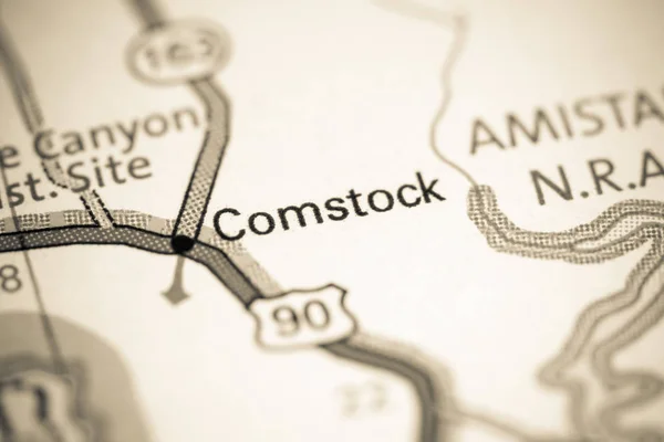 Comstock. Texas. USA on a map — 스톡 사진
