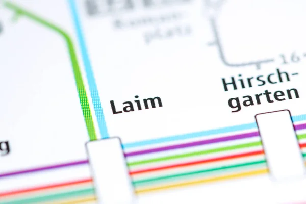 Stanice Laim. Mnichov Metro map. — Stock fotografie