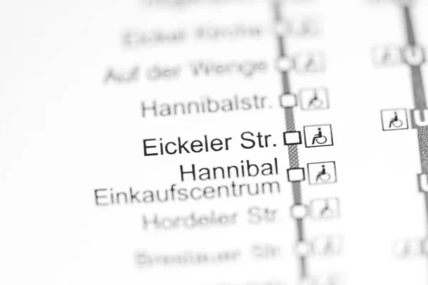 Σταθμός Eickeler Strasse. Χάρτης του μετρό Bochum. — Φωτογραφία Αρχείου