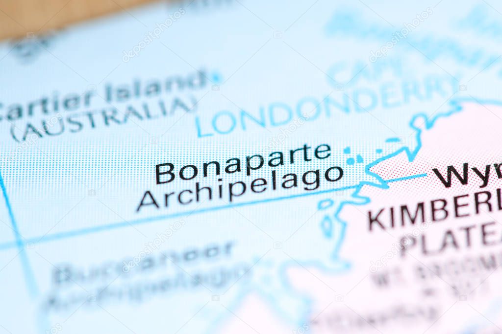Bonaparte Archipelago. Australia on a map
