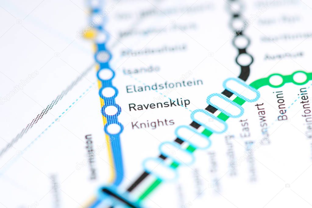 Ravensklip Station. Johannesburg Metro map.