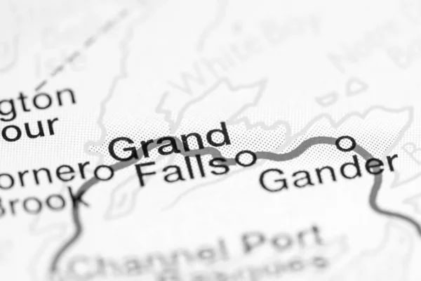 그랜드 폴스. 캐나다의 지도 — 스톡 사진