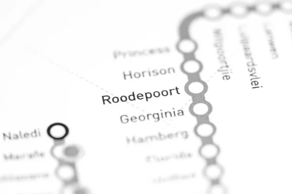 Roodepoort Station. Johannesburg Metro map.