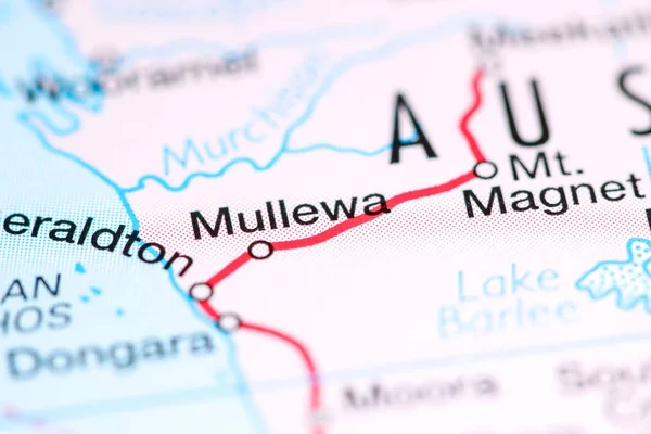 Mullewa. Australia on a map — Stock Photo, Image