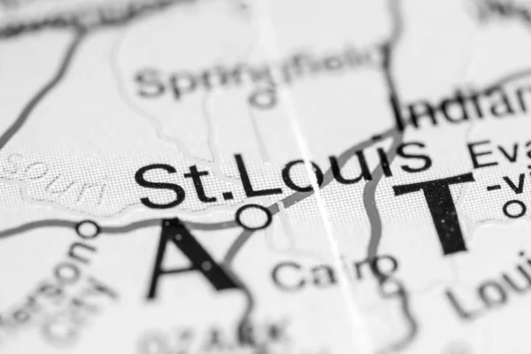 St. Louis. EUA sobre um mapa — Fotografia de Stock