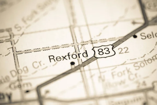Rexford. Kansas. EEUU en un mapa — Foto de Stock