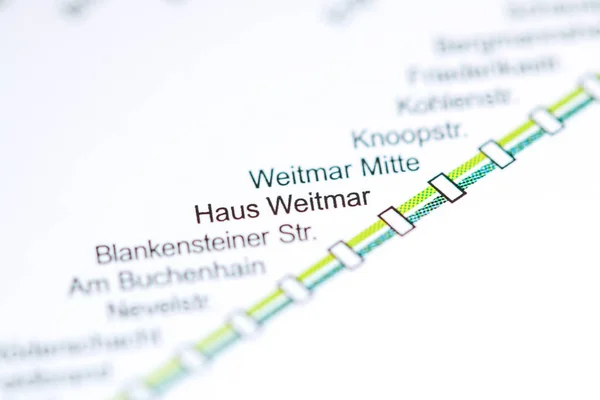 Station Haus Weitmar. Carte du métro de Bochum . — Photo