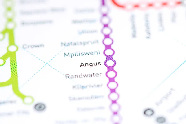 Angus Station. Johannesburg Metro map.