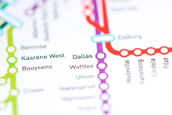 达拉斯车站 约翰内斯堡地铁图. — 图库照片