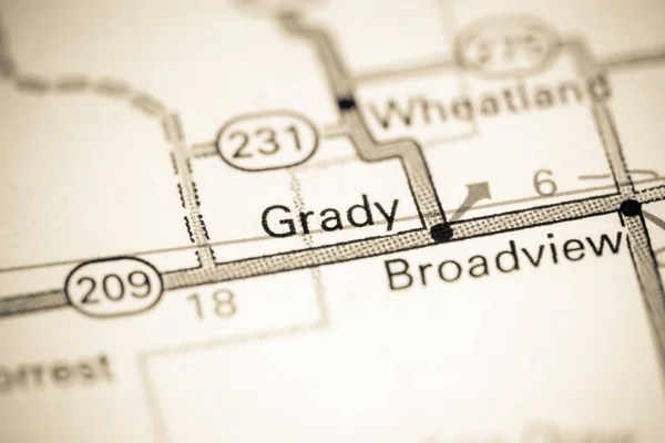 Grady. New Mexico. USA on a map — 스톡 사진