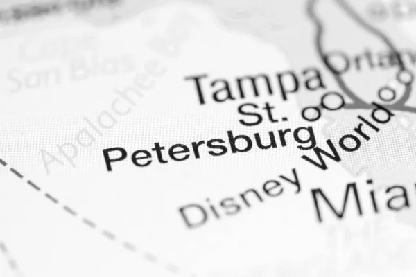 St. Petersburg, Florida. USA on a map — 스톡 사진