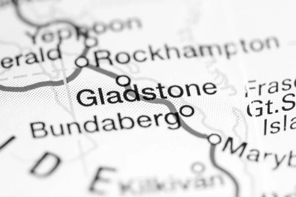 Gladstone. Australia su una mappa — Foto Stock