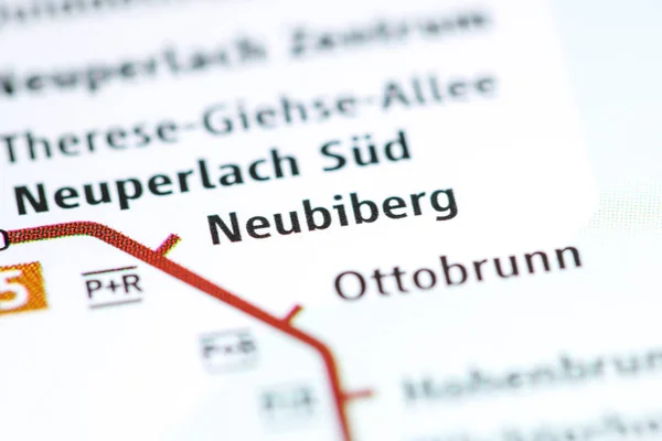 Neubiberg Station. Munich Metro map. — 스톡 사진