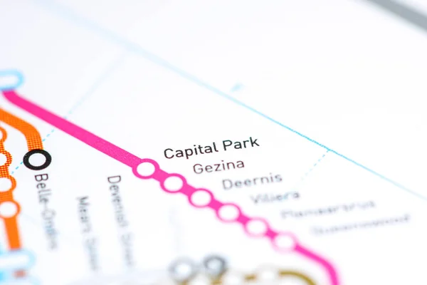 Estación Capital Park. Mapa del metro de Johannesburgo . —  Fotos de Stock