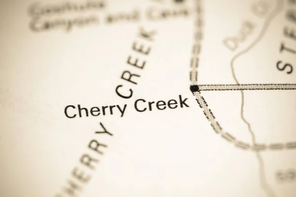 Cherry Creek. Nevada. Usa op een kaart — Stockfoto