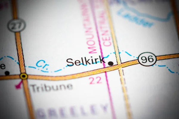 Selkirk. Kansas. EEUU en un mapa — Foto de Stock