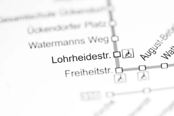 Lohrheiderstrasse Station. Bochum Metro map. — 스톡 사진