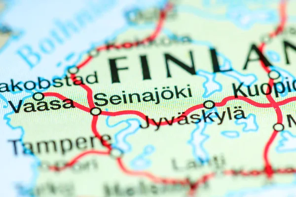 Seinajoki. Finland on a map — Stock Photo, Image