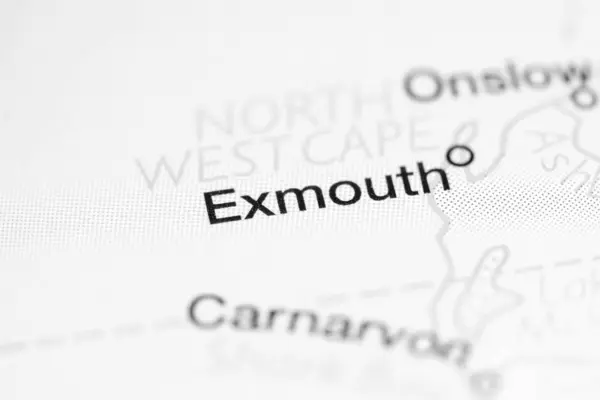 Exmouth. Australia on a map — 스톡 사진